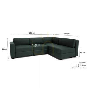 Canapea modulară de colț GRACIA cu 4 locuri – Canapea Green City small 4