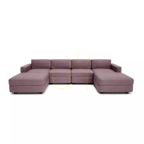 Verifica Canapea modulară GRACIA – în formă de U, 180 x 320 x 180 cm – roz pal, City Sofa