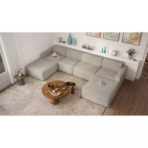 Canapea modulară GRACIA – în formă de U, 180 x 340 x 180 cm – Canapea City bej-gri small 5