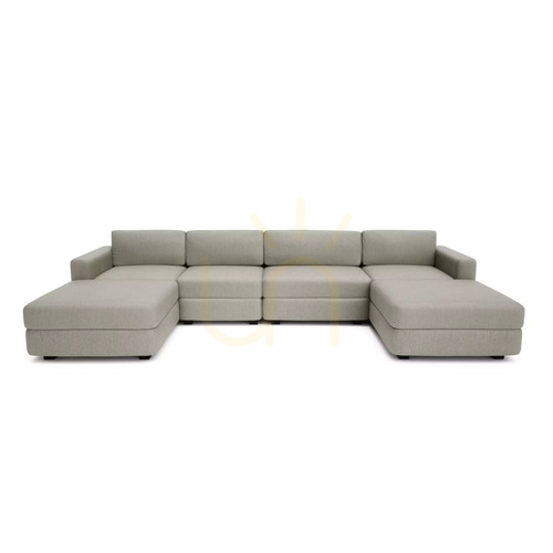 Verifica Canapea modulară GRACIA – în formă de U, 180 x 340 x 180 cm – Canapea City bej-gri