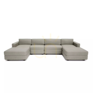 Canapea modulară GRACIA – în formă de U, 180 x 340 x 180 cm – Canapea City bej-gri small 0