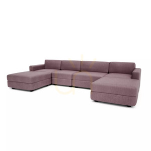 Canapea modulară GRACIA – în formă de U, 180 x 340 x 180 cm – roz pal, City Sofa small 3