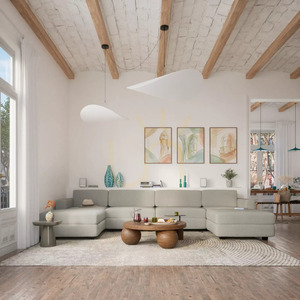 Canapea modulară GRACIA – în formă de U, 180 x 360 x 180 cm – Canapea City bej-gri small 1
