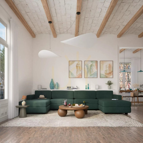 Verifica Canapea modulară GRACIA – în formă de U, 180 x 360 x 180 cm – Green City Sofa