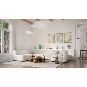 Canapea modulară GRACIA – în formă de U, 160 x 340 x 230 cm – Canapea City crem-bej small 6