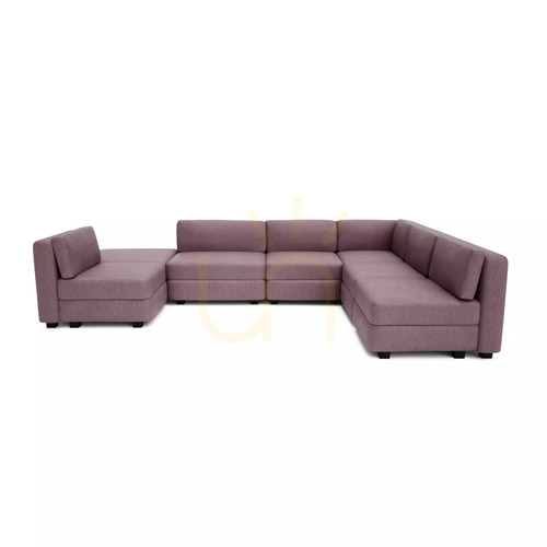 Verifica Canapea modulară GRACIA – în formă de U, 160 x 340 x 230 cm – roz pal, City Sofa