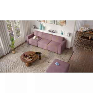 Canapea modulară GRACIA – Modul simplu – Culoare roz pal de la City Sofa small 11
