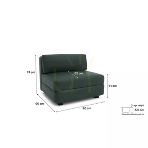Canapea modulară GRACIA – Modul individual mare – Canapea City verde small 4