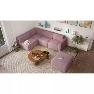 Canapea modulară GRACIA – Modul individual mare – Culoare roz pal de la City Sofa small 6