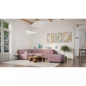 Canapea modulară GRACIA – Modul individual mare – Culoare roz pal de la City Sofa small 7