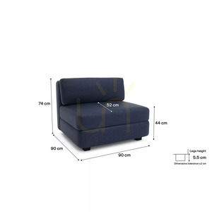 Canapea modulară GRACIA – Modul simplu mare – Canapea City albastru închis small 4