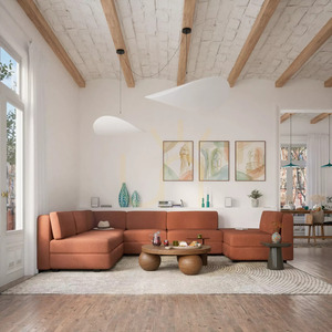 Canapea modulară GRACIA – Modul de colț – Culoare teracotă de la City Sofa small 1