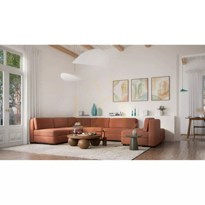 Canapea modulară GRACIA – Modul de colț – Culoare teracotă de la City Sofa small 9