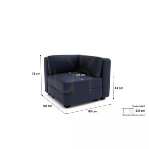 Canapea modulară GRACIA – Modul de colț – Canapea City albastru închis small 4