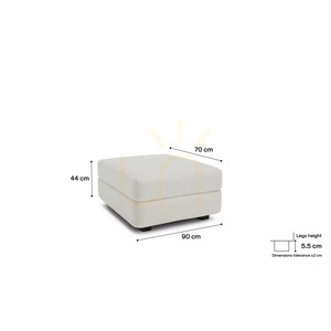 Canapea modulară GRACIA – Modul otoman – Canapea City crem-bej small 4