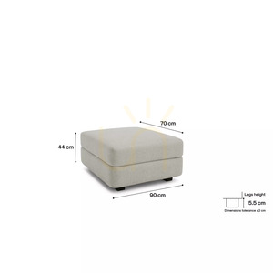 Canapea modulară GRACIA – Modul otoman – Canapea City bej și gri small 4