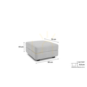 Canapea modulară GRACIA – Modul otoman – Canapea City gri small 4
