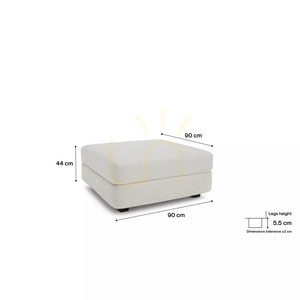 Canapea modulară GRACIA – Modul otoman mare – Canapea City crem-bej small 4