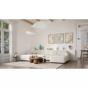 Canapea modulară GRACIA – Modul otoman mare – Canapea City crem-bej small 9