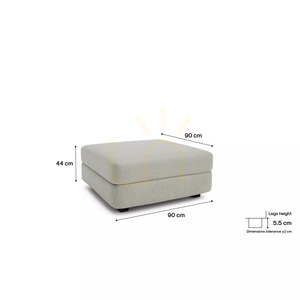 Canapea modulară GRACIA – Modul otoman mare – Canapea City bej și gri small 4