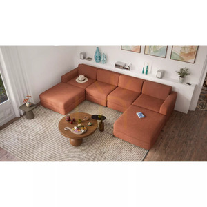 Canapea modulară GRACIA – Modul otoman mare – Culoare teracotă de la City Sofa small 9
