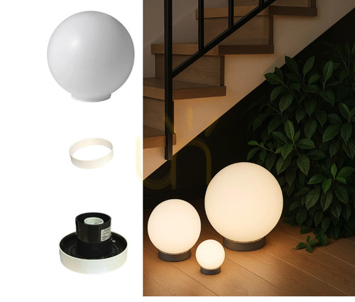 Verifica Lampă decorativă luminoasă tip glob pentru grădină LUNA BALL 50 cm – LED E27, PREMIUM, rezistentă la UV