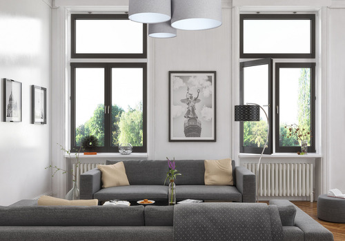 Verifica Clasic Elements 60W E27 lampă de tavan din pâslă gri / alb