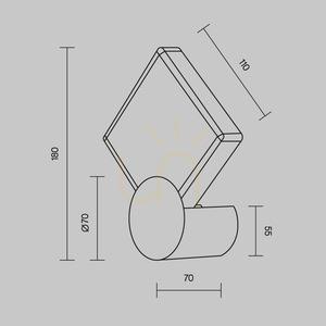 Aplică de perete Maytoni Quadro cupru LED 4W 3000K MOD519WL-L6C3K small 5