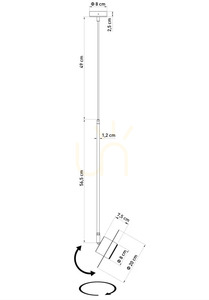 Lampă suspendată Sigma CHARLIE S 1,5m cărămiziu 41768 small 2