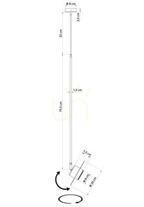 Lampă suspendată Sigma CHARLIE M 2m verde salvie 41770 small 2