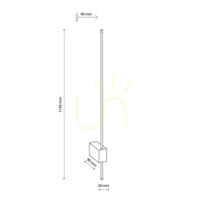 Aplică de perete Lixa Brown cu 18 W LED small 8