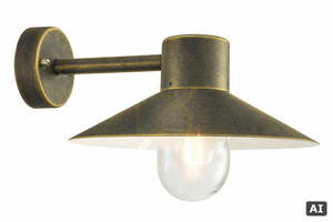 Aplică de exterior Lund 290BD, neagră cu patină aurie, E27, IP55 NORLYS small 0