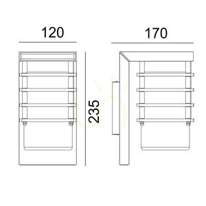 Norlys Torp 1396BL — aplică neagră pentru exterior, E27 small 1