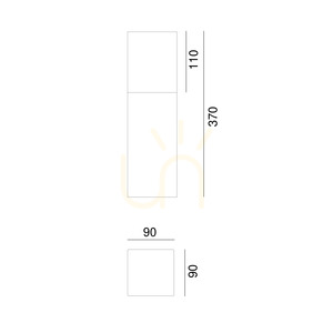 Stâlpișor LED de grădină NORLYS Arendal Mini 1566GB gri-bej 37 cm small 1