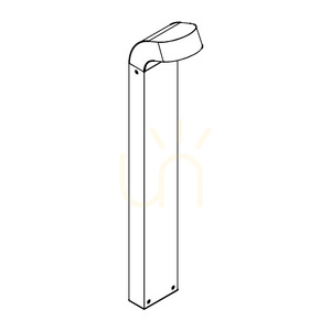 Stâlp luminos LED NORLYS Molde 1901CG, 80 cm, gri ciment small 0