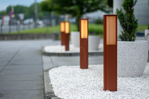 Stâlp de iluminat LED pentru grădină NORLYS Astrid 2208CB, maro cupru, 85 cm, DALI2 small 2