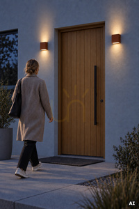 Aplică de exterior NORLYS Nora 2474CB maro cupru, LED 15,3 W 2700 K DALI2, lumină sus-jos small 2