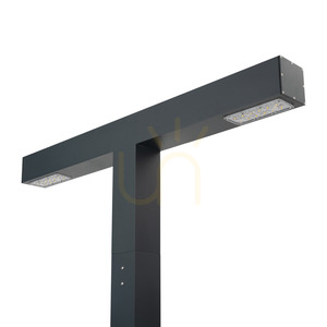 Cap de iluminat LED dublu Norlys Trelleborg 2613GR pentru stâlp 100×110 mm, grafit RAL 7016, 41,6 W 3000 K, DALI2 small 1