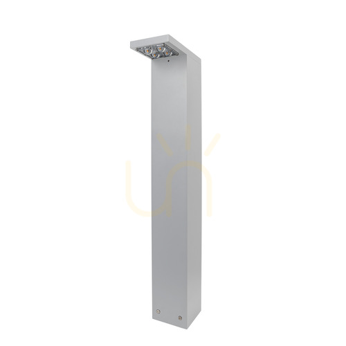 Verifica Stâlpișor de iluminat Skara 2950AL cu 2 prize 230 V tip E, LED 4000 K, DALI2, gri deschis RAL 9006 – Norlys