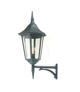 Corp de iluminat pentru stâlp NORLYS Modena Big 3024BG negru cu patină verde – felinar pe braț, E27 small 0