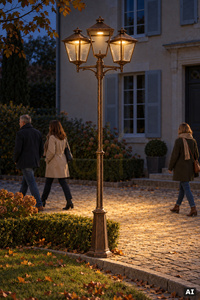 Felinar de grădină Norlys London Big 4132BC LED 3x9,5 W 2271 lm 3000 K IP54 patină de cupru small 4
