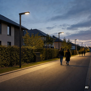 Corp de iluminat pentru stâlp NORLYS Asker Head 4382BL Ø60 LED 19,6W 3000K IP65 negru small 4