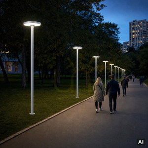 Corp de iluminat pentru vârf de stâlp Borg 5142AL argintiu LED NORLYS small 3