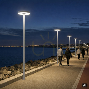 Corp de iluminat pentru vârf de stâlp Borg 5142AL argintiu LED NORLYS small 5
