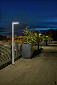 Felinar de grădină Asker 5224AL argintiu LED NORLYS small 6