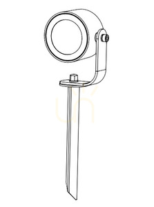 Proiector exterior cu LED-uri Moss 6168BL, negru, de la NORLYS small 0