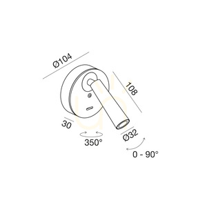 Aplică de perete GAP580 White de la Gea Luce small 1