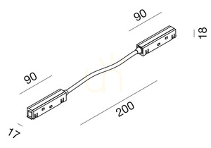 Conector pentru bară colectoare GBIC12, negru, Gea Luce small 1