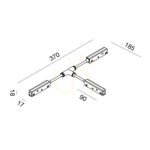 Conector pentru șină colectoare GBIC23, alb, Gea Luce small 1