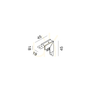 GBIGS13 Conector pentru bară colectoare, argintiu, Gea Luce small 1